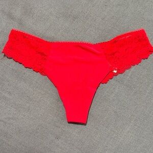 PINK Victoria's Secret Scarlet Lace Panty size small